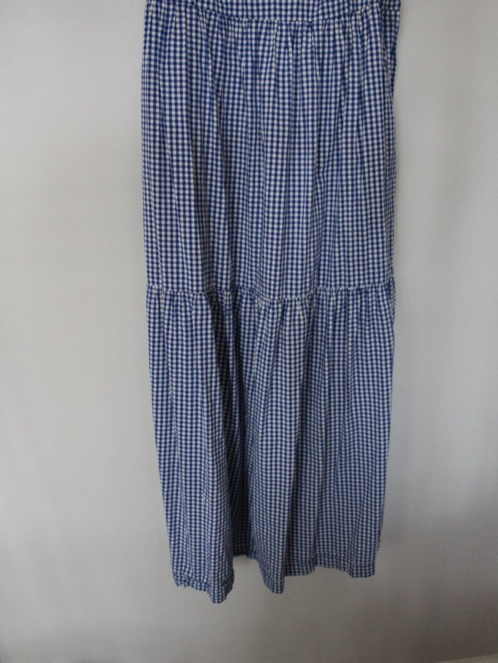 Old Navy Blue Gingham Tiered Cami Maxi Dress Large - Picture 3 of 8